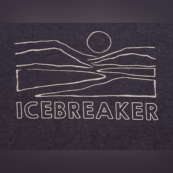 Icebreaker Women’s Central Short Sleeve Sunset Graphic T-Shirt Wool Blend Large - Picture 3 of 8